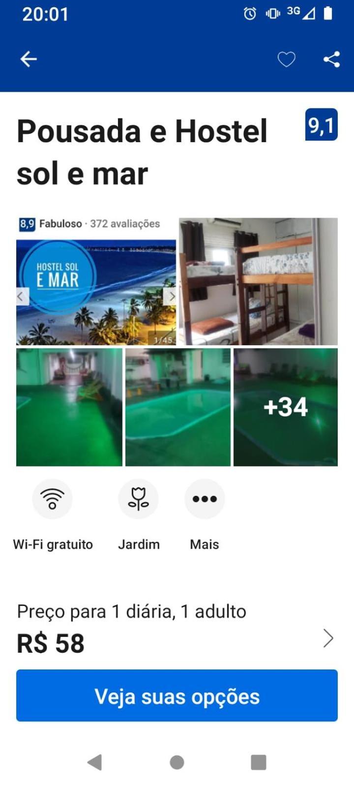 Hostel E Pousada Sol E Mar Joao Pessoa Exterior photo